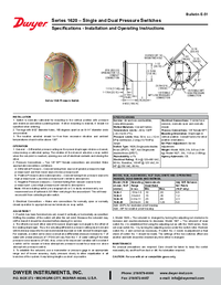 Thumbnail of document Manual - 1620 Single and Dual Pressure Switch